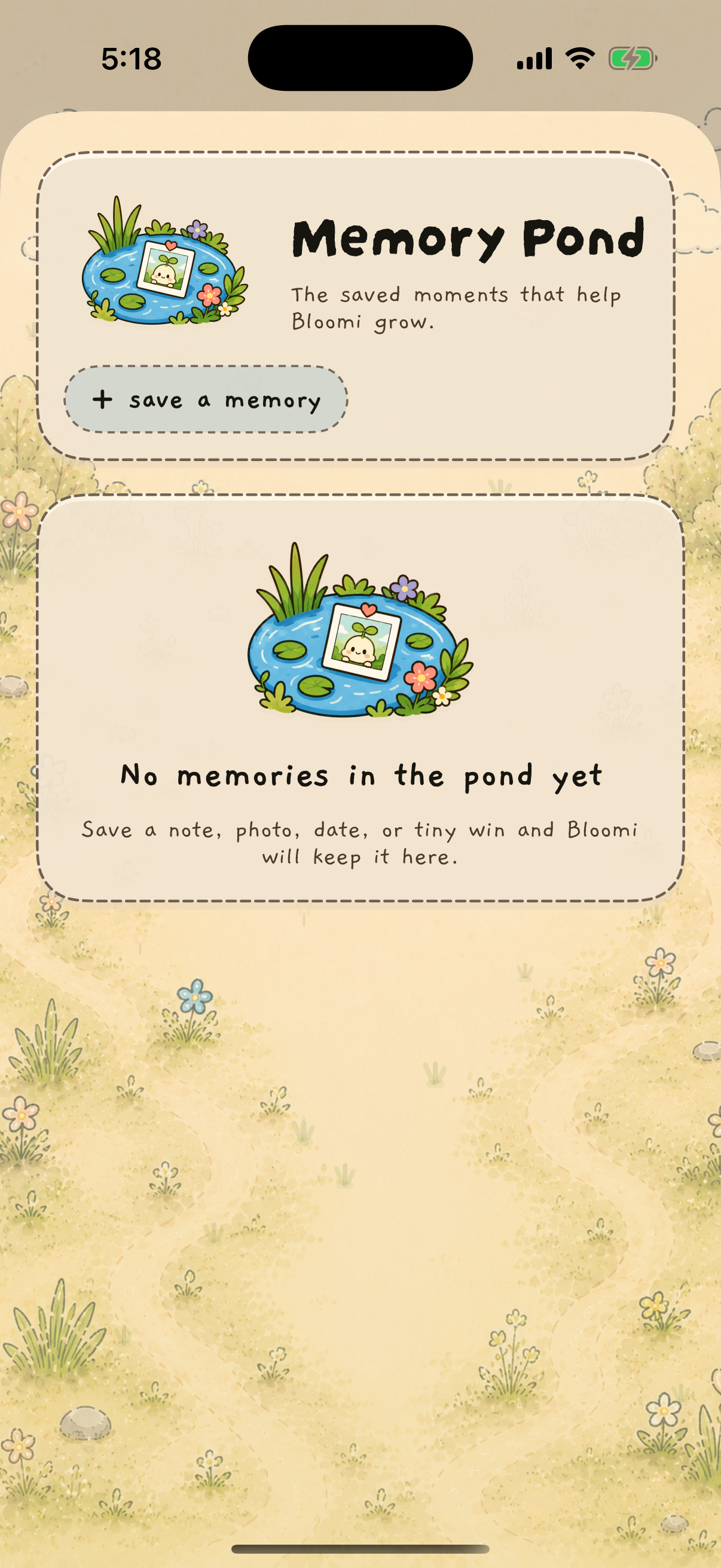 Bloomi memory pond screen
