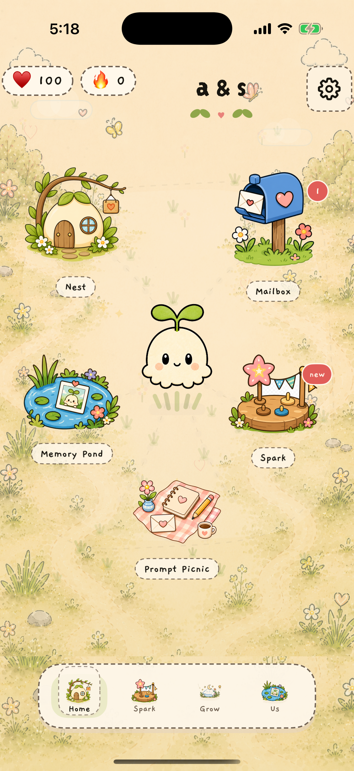 Bloomi app world interface designed and built by GOOSEBUMPS